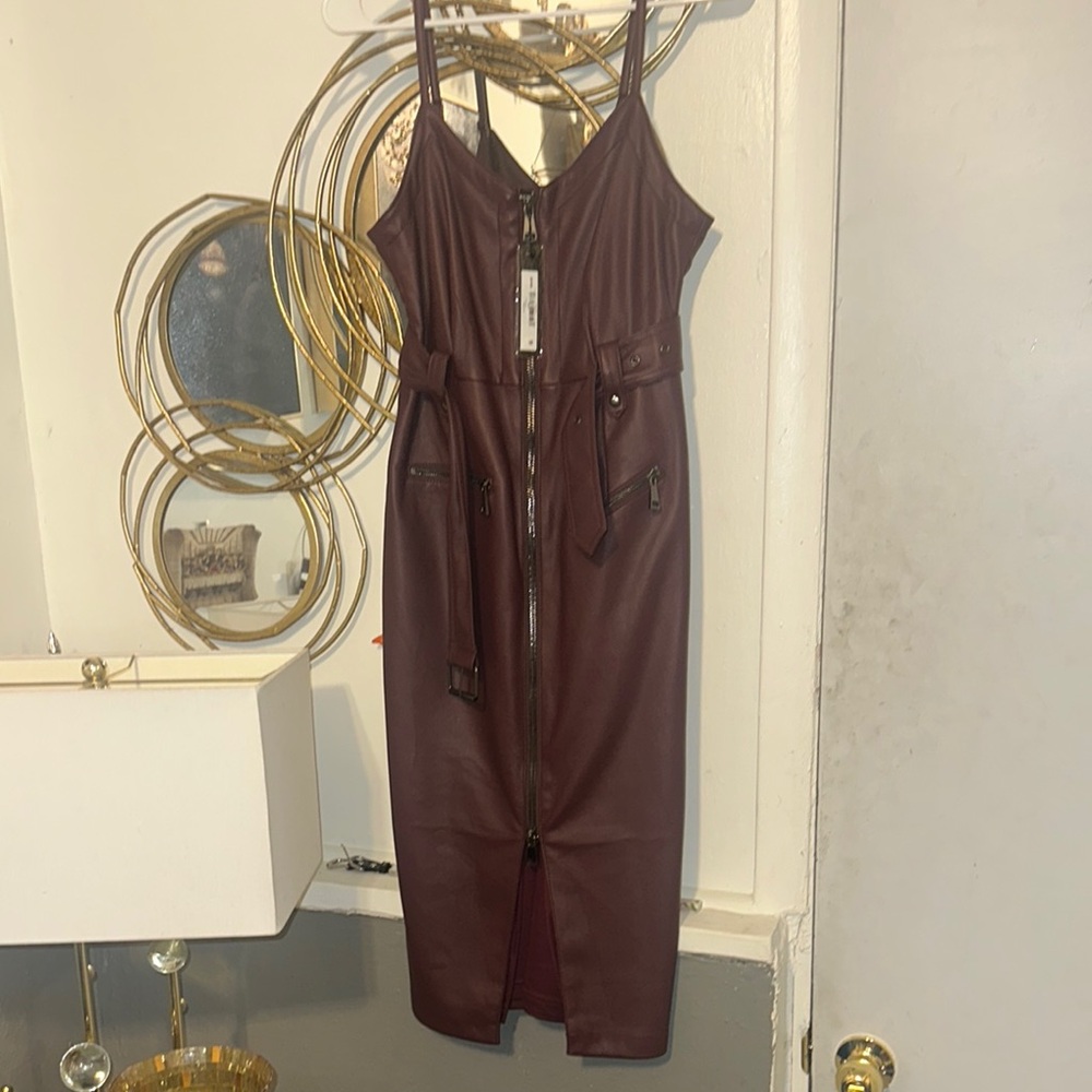 Elegant Burgundy Dress